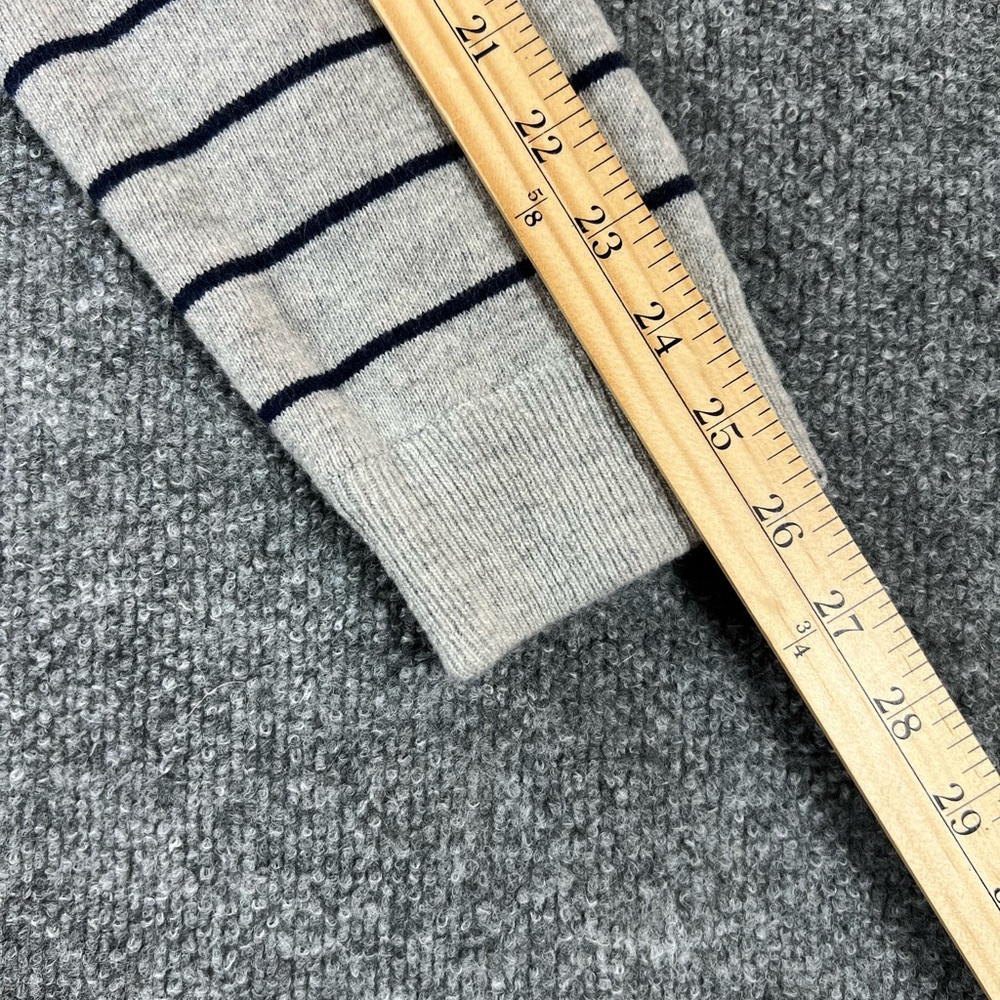Men’s Reversible Solid Gray And Striped Pullover … - image 5